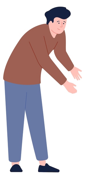 Man lifting up something Carrying heavy object concept