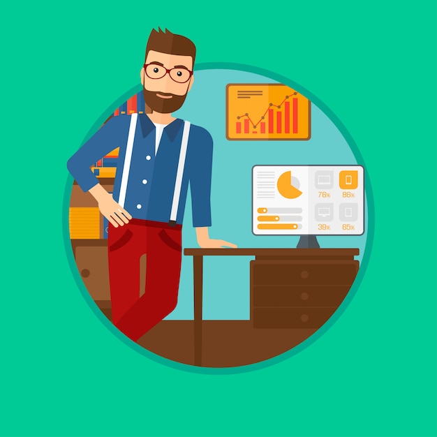 Man making business presentation.