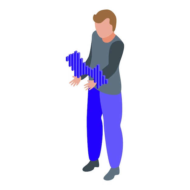Man speech recognition icon Isometric of Man speech recognition vector icon for web design isolated on white background