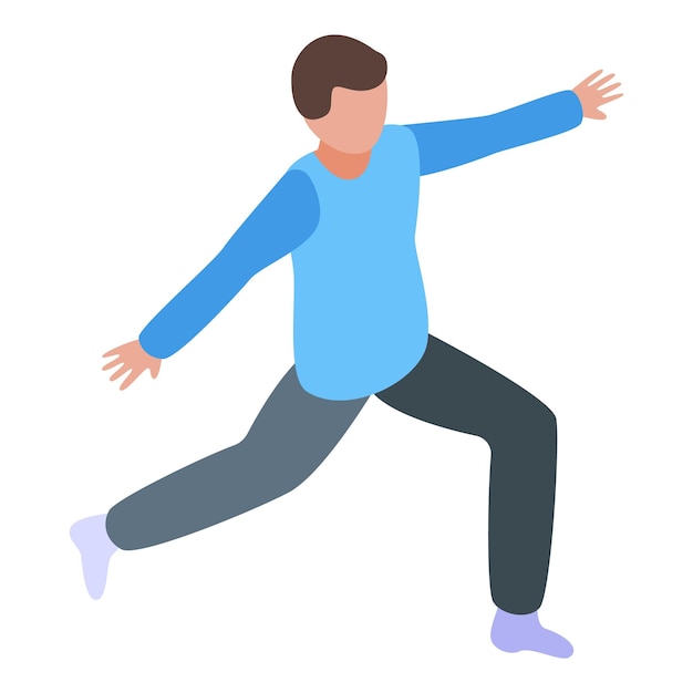 man yoga pose icon isometric of man yoga pose vector icon for web design isolated on white background