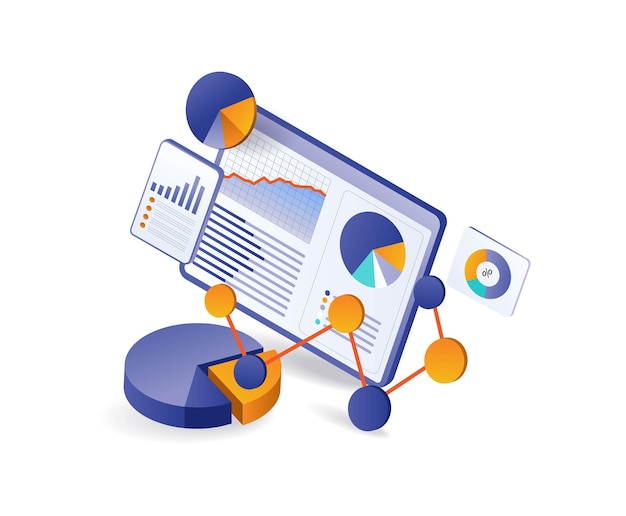 Management analysis business infography