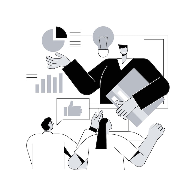 Managers workshop abstract concept vector illustration