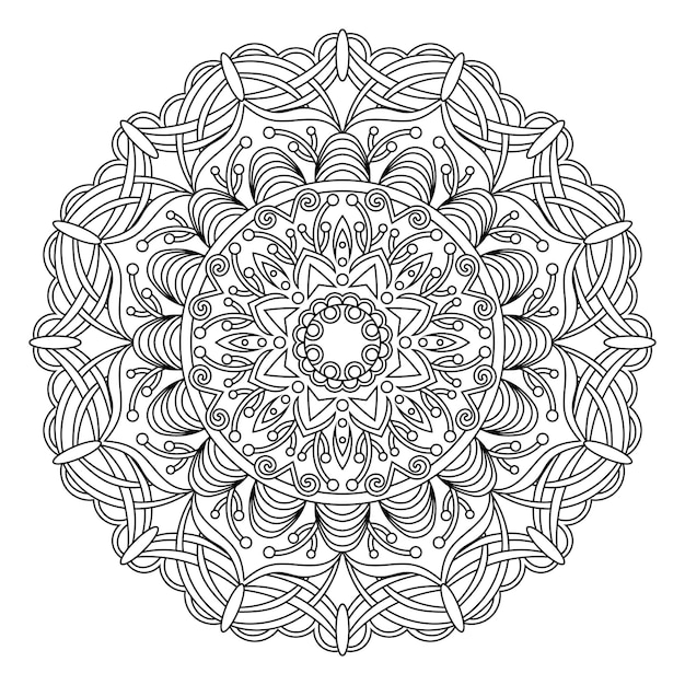 Mandala design in lineal style