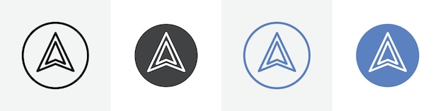 map direction icon vector set use for web ui or app