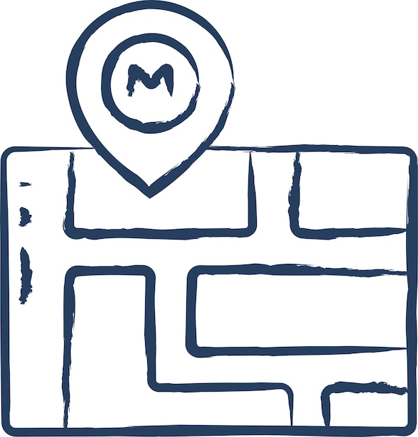 Map hand drawn vector illustration