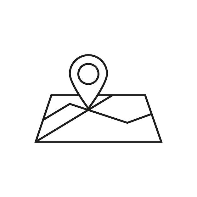 Map icon Pin symbol Vector illustration EPS 10