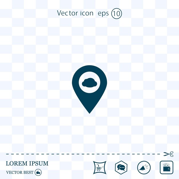 Map label navigator label vector on a light background Eps 10