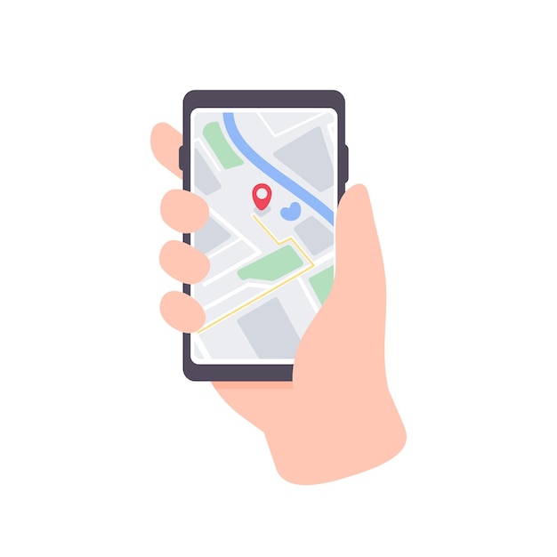 Map on the phone for navigation sender to receiver