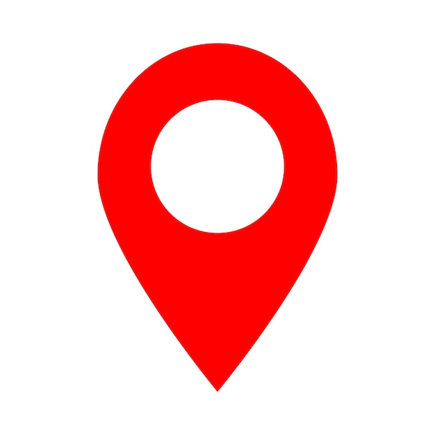 map pin flat design style modern icon simple red pointer minimal vector symbol marker sign simple map pin flat icon pointer minimal vector symbol marker sign