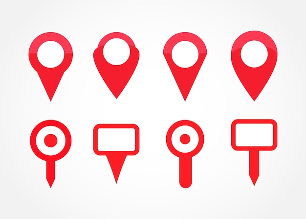 Map pin icon illustration collection