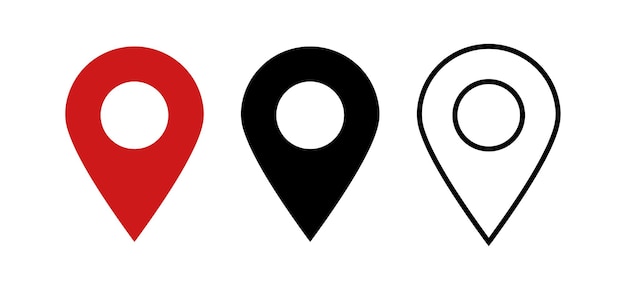 map pin icon set vector