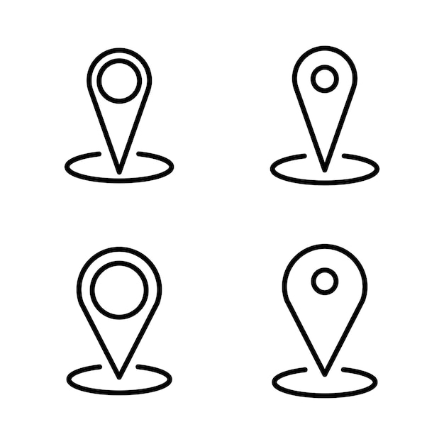 map pin Icon vector template logo trendy collection flat design