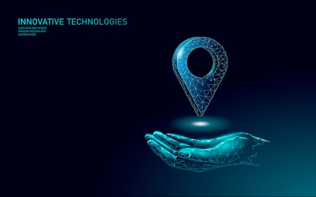  map point location business symbol. Realistic icon polygonal delivery worldwide planet. Shipping online shopping direction city address position pin 
