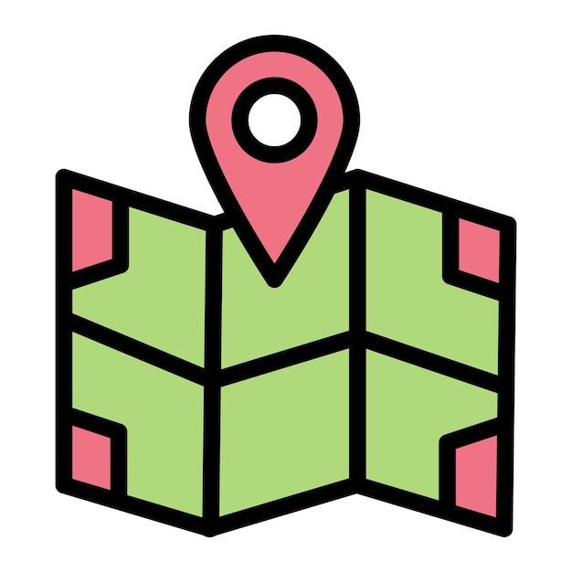 Map Vector Icon Design Illustration