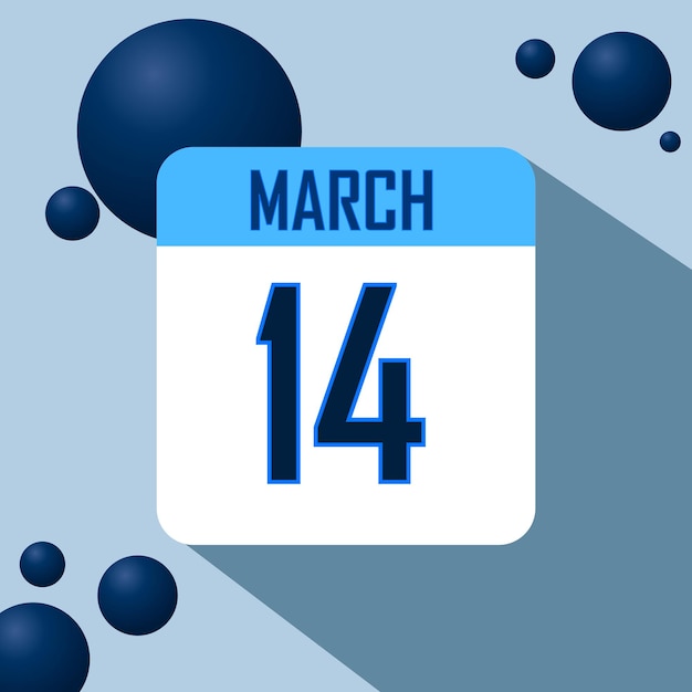 March month calendar illustration Daily planner 2024 2025