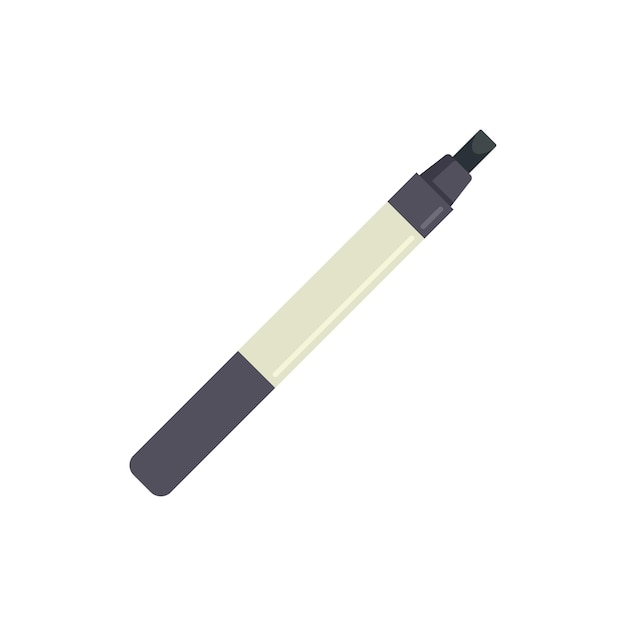 Marker icon flat vector Ink tool Graphic marker isolated