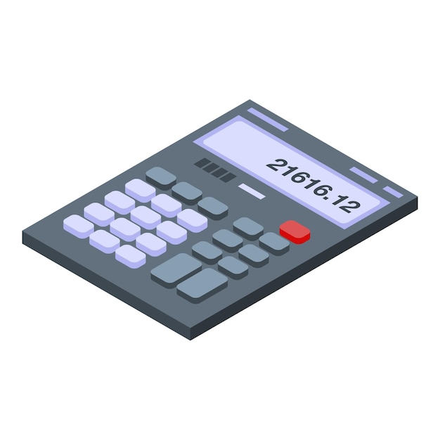Math calculator icon Isometric of math calculator vector icon for web design isolated on white background