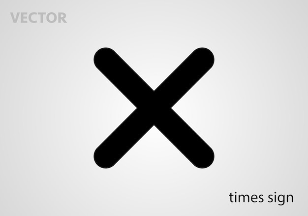 Mathematical symbol icon times sign vector illustration