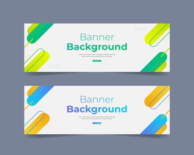 Mẫu banner hình học hiện đại