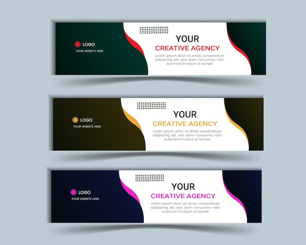 Mẫu banner vector LinkedIn cho doanh nghiệp