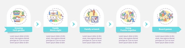 Mẫu infographic các hoạt động gia đình trong nhà