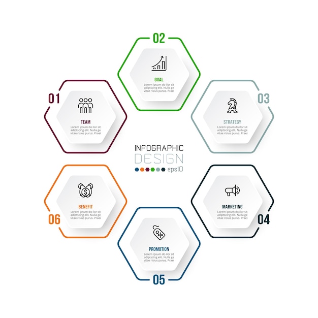 Mẫu infographic sơ đồ kinh doanh hoặc marketing