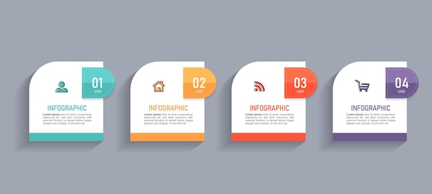 Mẫu infographics kinh doanh tối giản