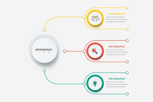 Mẫu thiết kế infographics với 3 tùy chọn hoặc bước