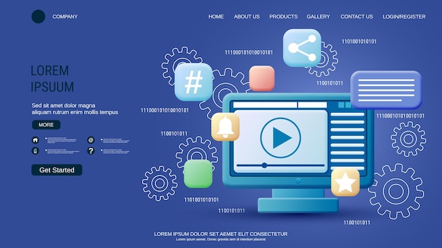 Mẫu thiết kế vector trang đích hiện đại, hợp thời trang