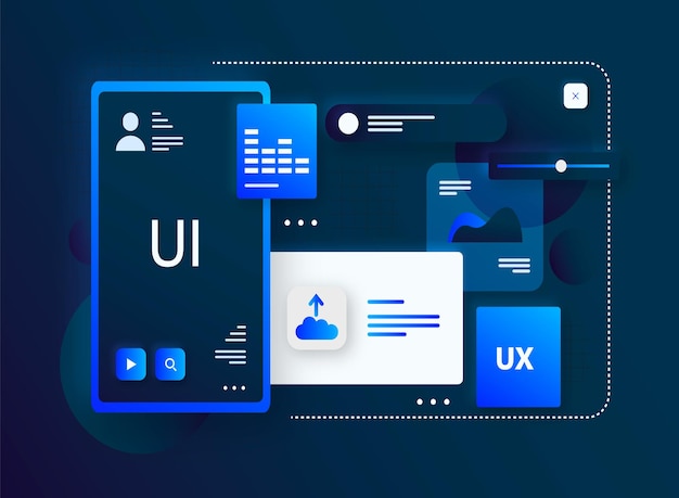Mẫu trang đích UI/UX gradient