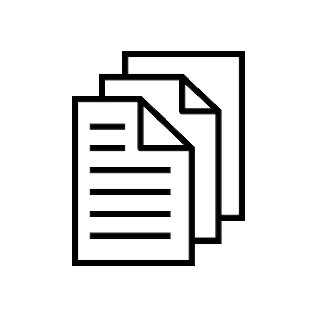 Mẫu vector biểu tượng tài liệu giấy thiết kế phẳng bộ sưu tập thịnh hành logo