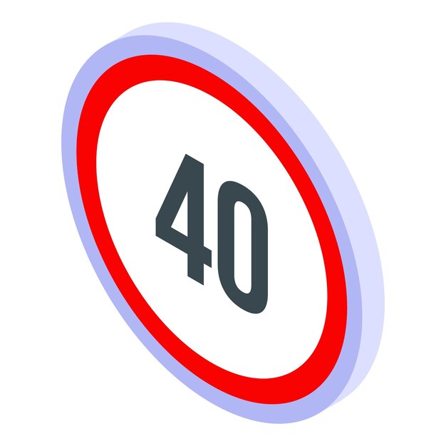 maximum speed limit icon isometric of maximum speed limit vector icon for web design isolated on white background