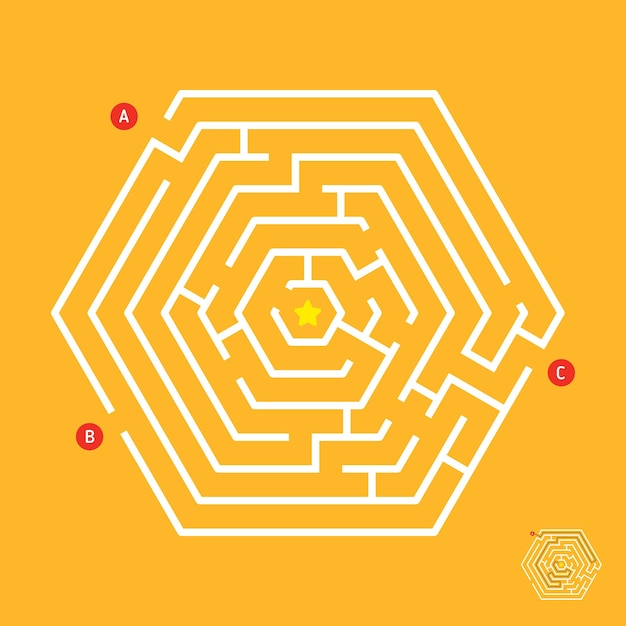 maze education logic game labyrinth for kids find the right way isolated simple