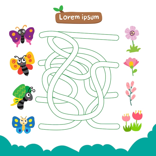 Maze game vector design