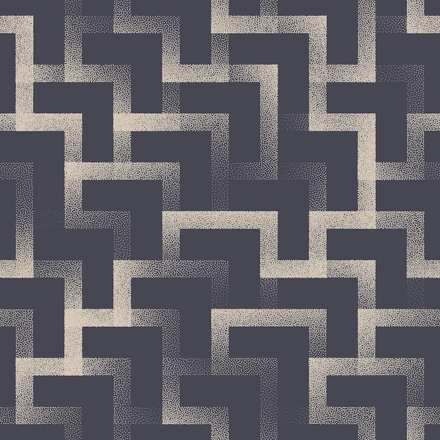 Maze Structure Vector Linear Seamless Pattern Geometric Art Abstract Background Incline Zigzag Old Fashioned Classic Endless Wallpaper Wrapping Paper Continuous Faded Subtle Grainy Neat Texture