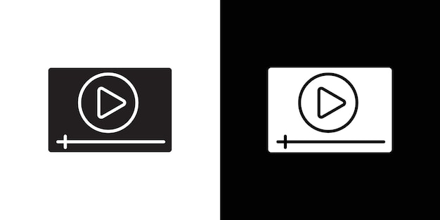 Media player icon Thin line flat illustration