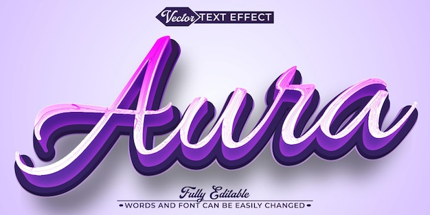 meditation aura vector editable text effect template