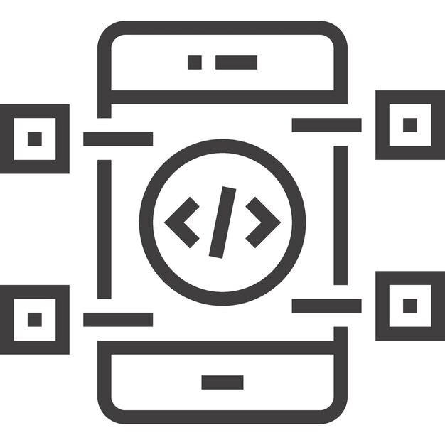 meeting flat line web icon