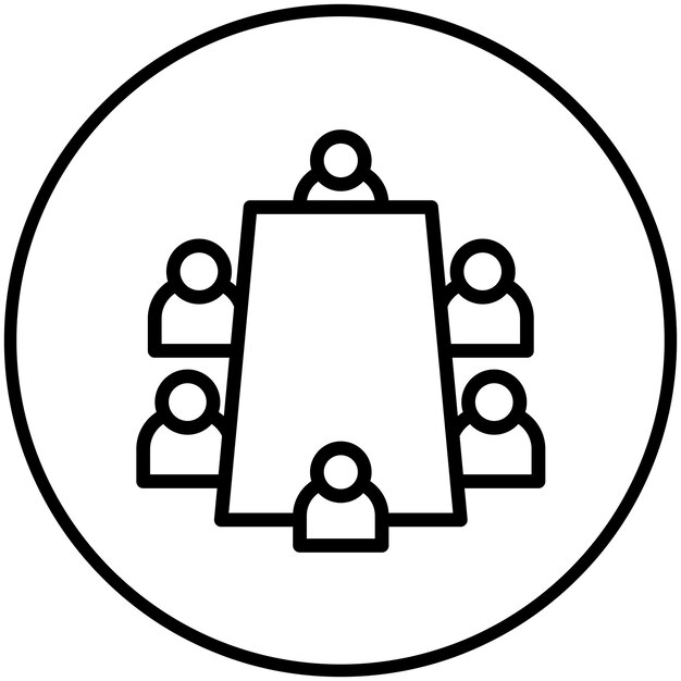 Meeting vector icon illustration of Business Training iconset