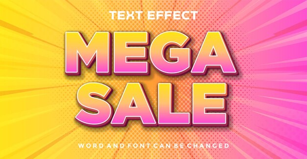Mega sale editable text effect