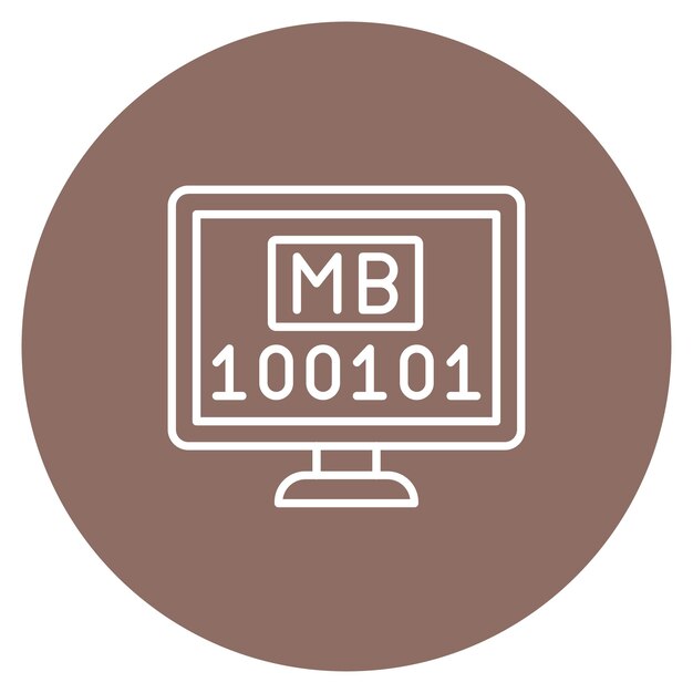 Megabyte icon vector image Can be used for Computer Science