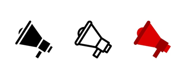 megaphone icon loudspeaker announcement sign communication voice projection symbol public address