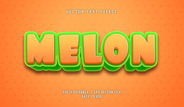  melon text effect, editable text style