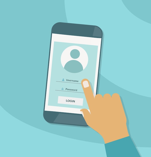 Member log in online with smartphone