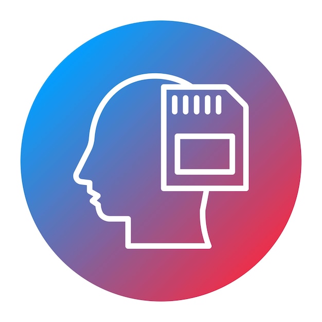 memory icon vector image can be used for adhd