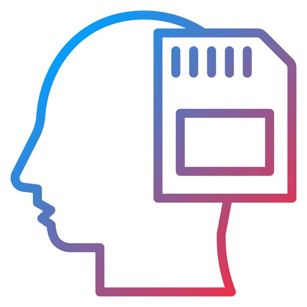 memory icon vector image can be used for adhd