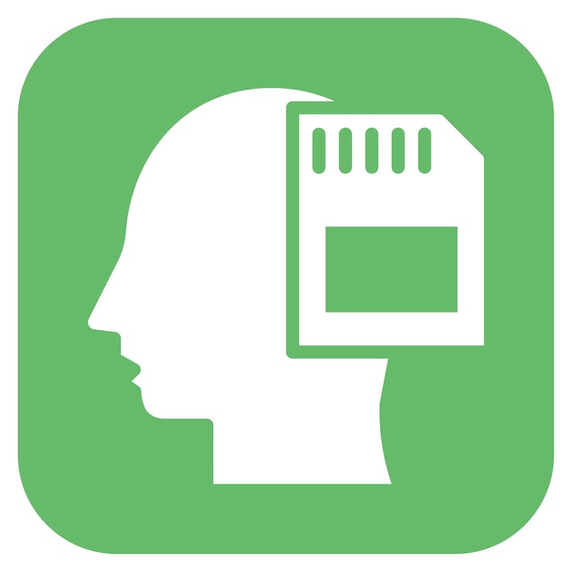 memory icon vector image can be used for adhd