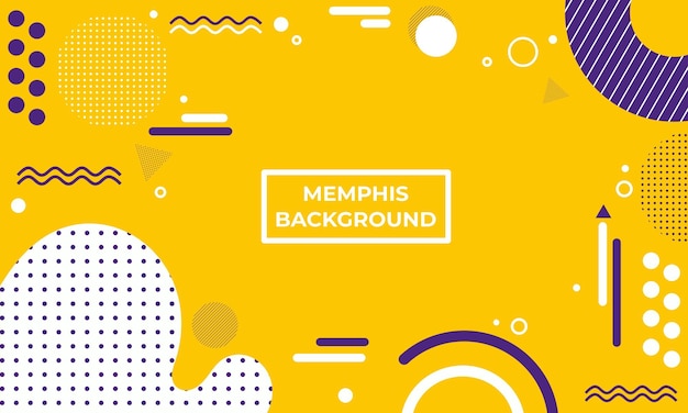 Memphis background with a yellow background