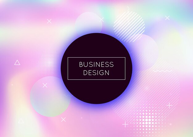 memphis gradient background with liquid shapes dynamic holograp