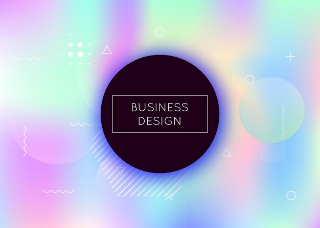 memphis gradient background with liquid shapes dynamic holograp